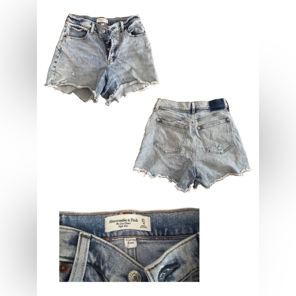 Abercrombie & Fitch Women's Light Blue Jean Shorts